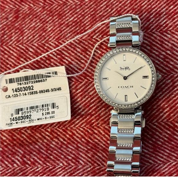 Ladies' COACH Park Crystal Accent White Dial Watch 14503092 - Picture 1 of 9